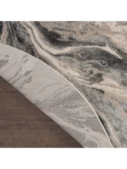 Elegance Round Area Rug - Grey/Charcoal/Beige (3 Sizes) -Home Essentials Shop n4n5hhpiqapyhj2fvqbn new