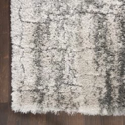 Luxurious Shag Area Rug - Ivory/Charcoal 10 Luxurious Shag Area Rug - Ivory/Charcoal -Home Essentials Shop qybemy3qplrooseb2w6h