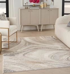 Inspire Me! Home Décor Brushstrokes Area Rug - Cream Grey -Home Essentials Shop ty2htf02esqg1az3jmzu