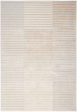 Inspire Me! Home Décor Brushstrokes Area Rug - Beige Silver