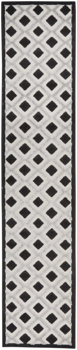 Aloha Area Rug - Black White Style 2